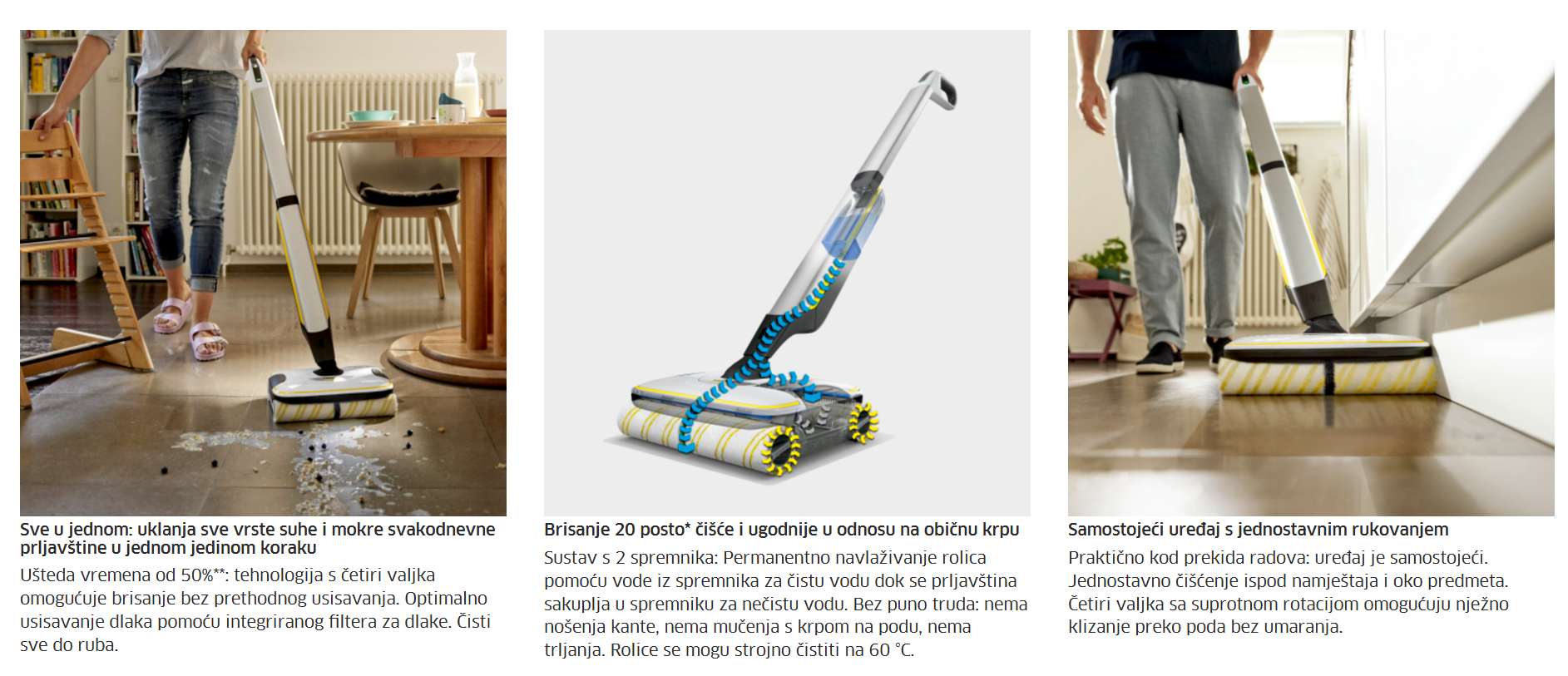 Kärcher FC 7 Cordless bežični čistač tvrdih podova s četirima valjcima i njegove karakteristike